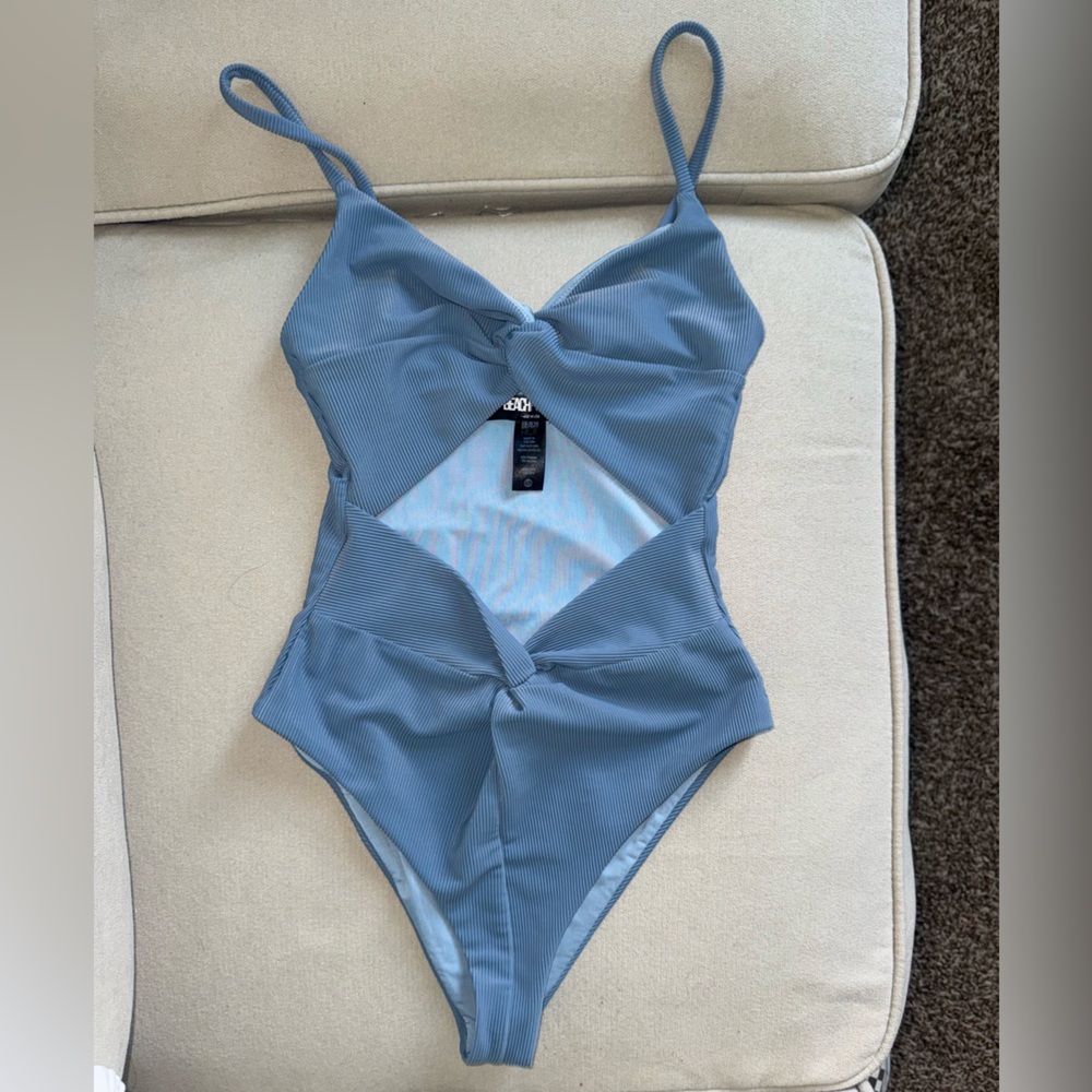 Beach Riot Light Blue Cut-Out One Piece